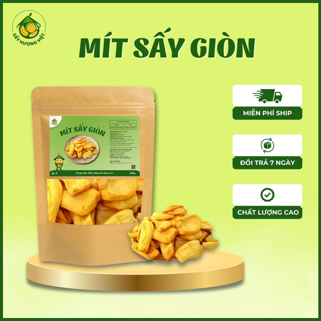 Mít sấy giòn – ít vụn, nguyên miếng, giòn rụm